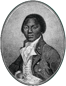 Engraving of Olaudah Equiano, from the frontispiece of the Interesting Narrative